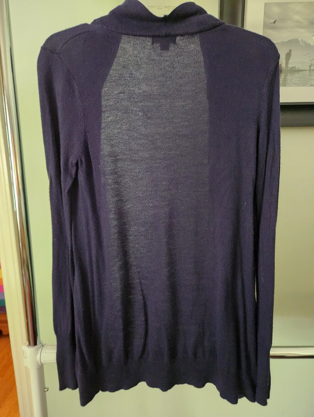 Merona Navy Open-Front Draped Cardigan - Picture 3 of 3
